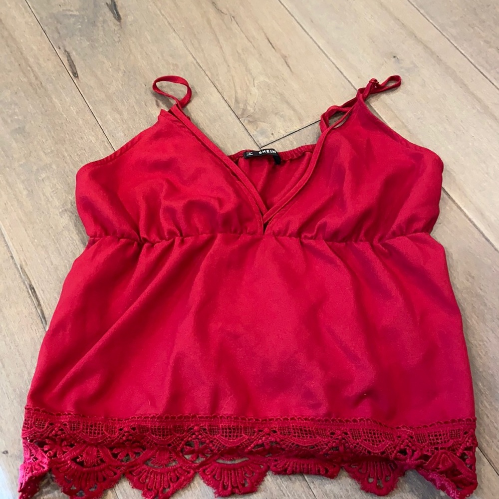 Red tank top